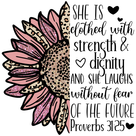 Proverbs Sunflower - Leopard Print & Pink