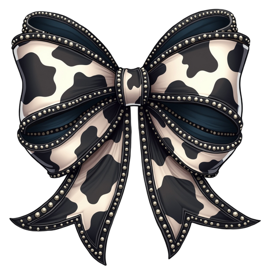 Cow Print Bow