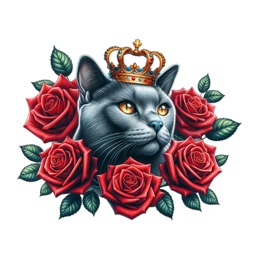 Russian Blue Cat - King Crowned