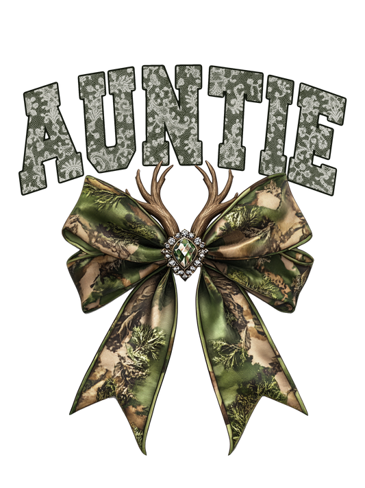 Camo Bow - Antlers - Auntie
