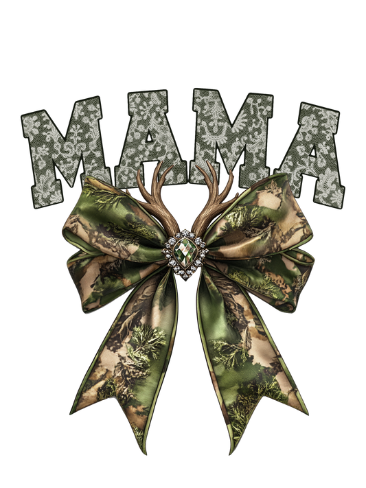 Camo Bow - Antlers - Mama