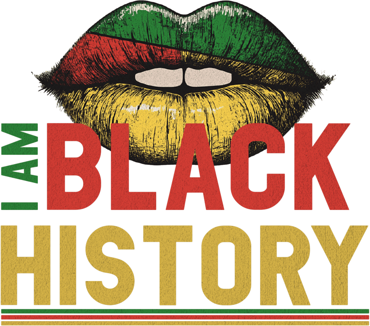 Black History Lips - DTF Transfer