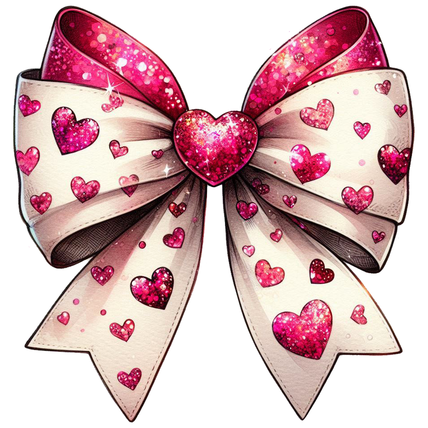 Pink & White Bow - DTF Transfer