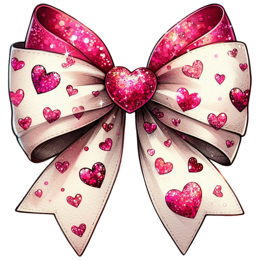 Pink & White Bow - DTF Transfer