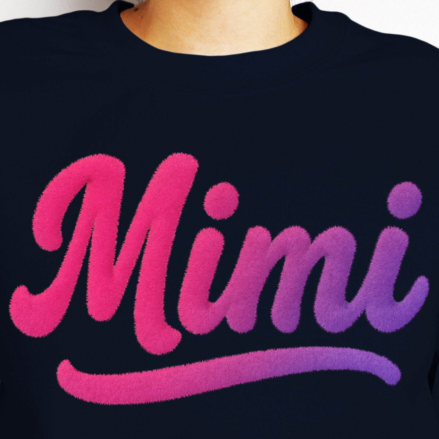 Pink and Purple Fuzzy Mama, Nana, Mimi, Omi