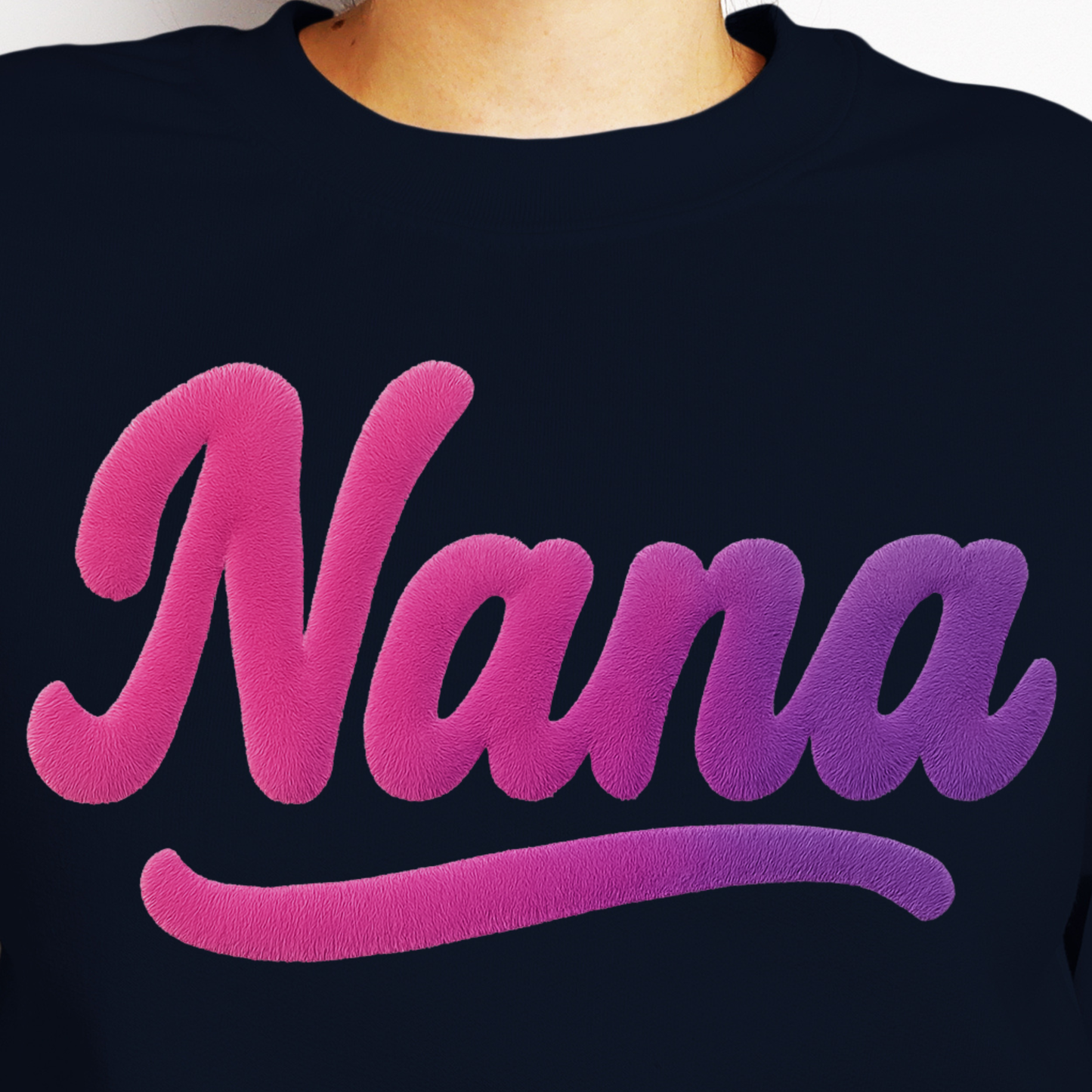 Pink and Purple Fuzzy Mama, Nana, Mimi, Omi