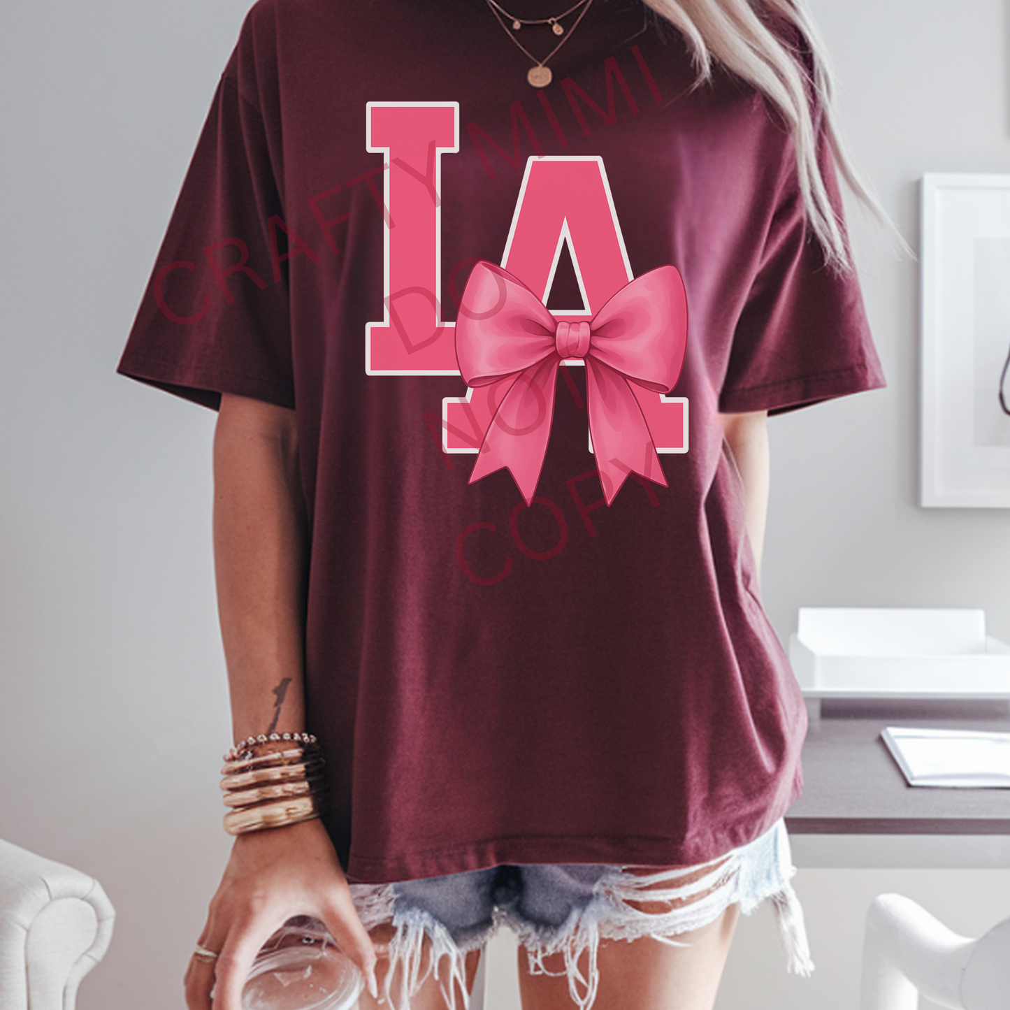 Pink LA With Coquette Bow