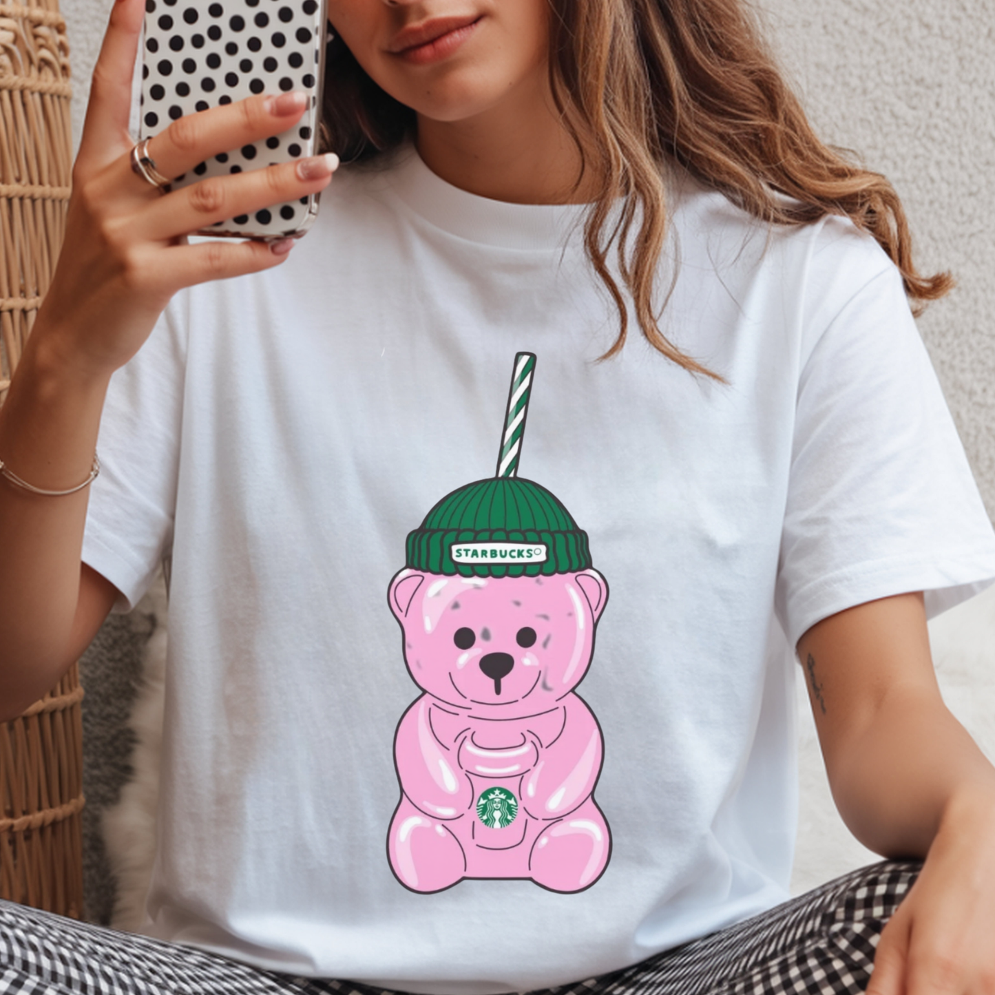 Pink Starbucks Bear