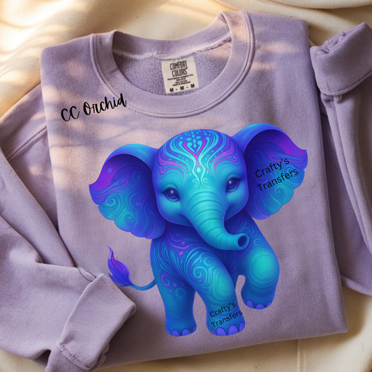 Neon Blue Elephant