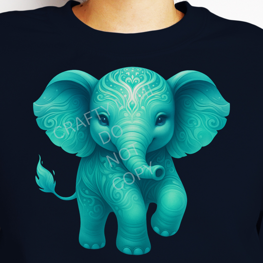 Neon Teal Elephant