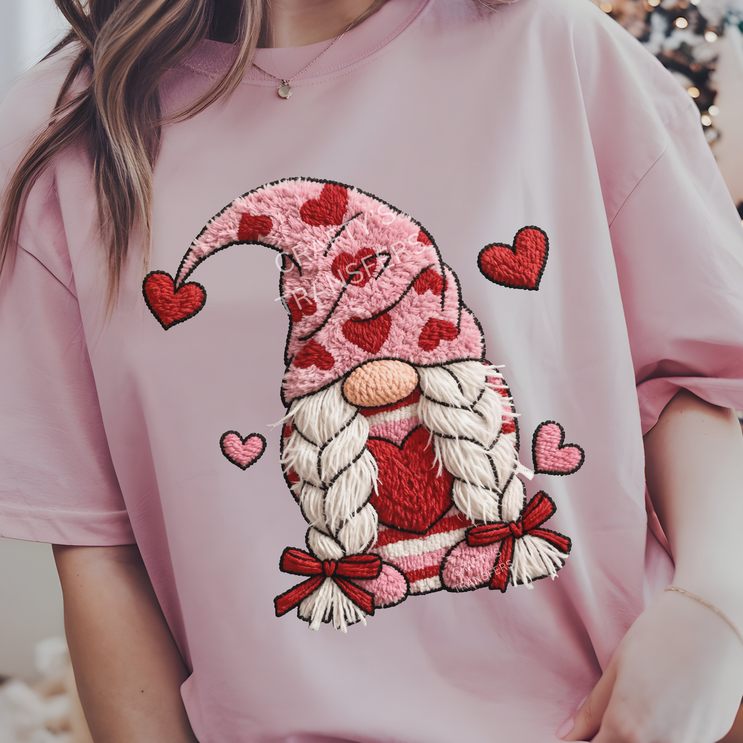 Faux Yarn Valentine Gnome