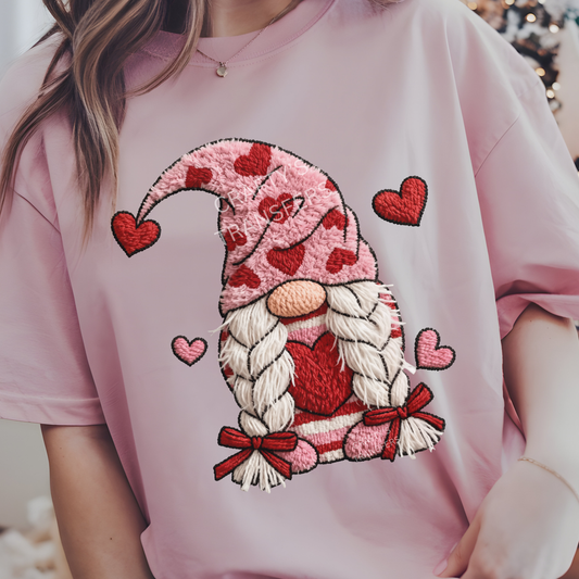 Faux Yarn Valentine Gnome