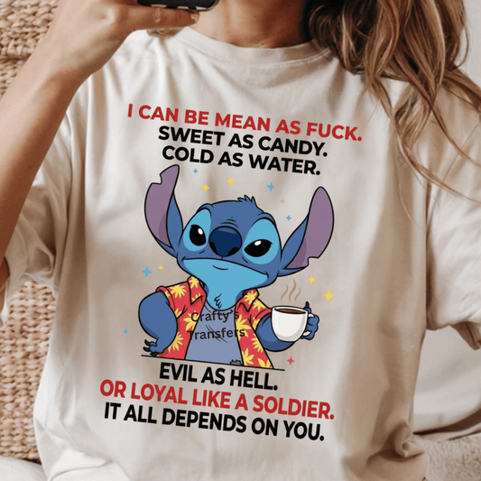 I Can Be Mean - Stitch - Adult Design