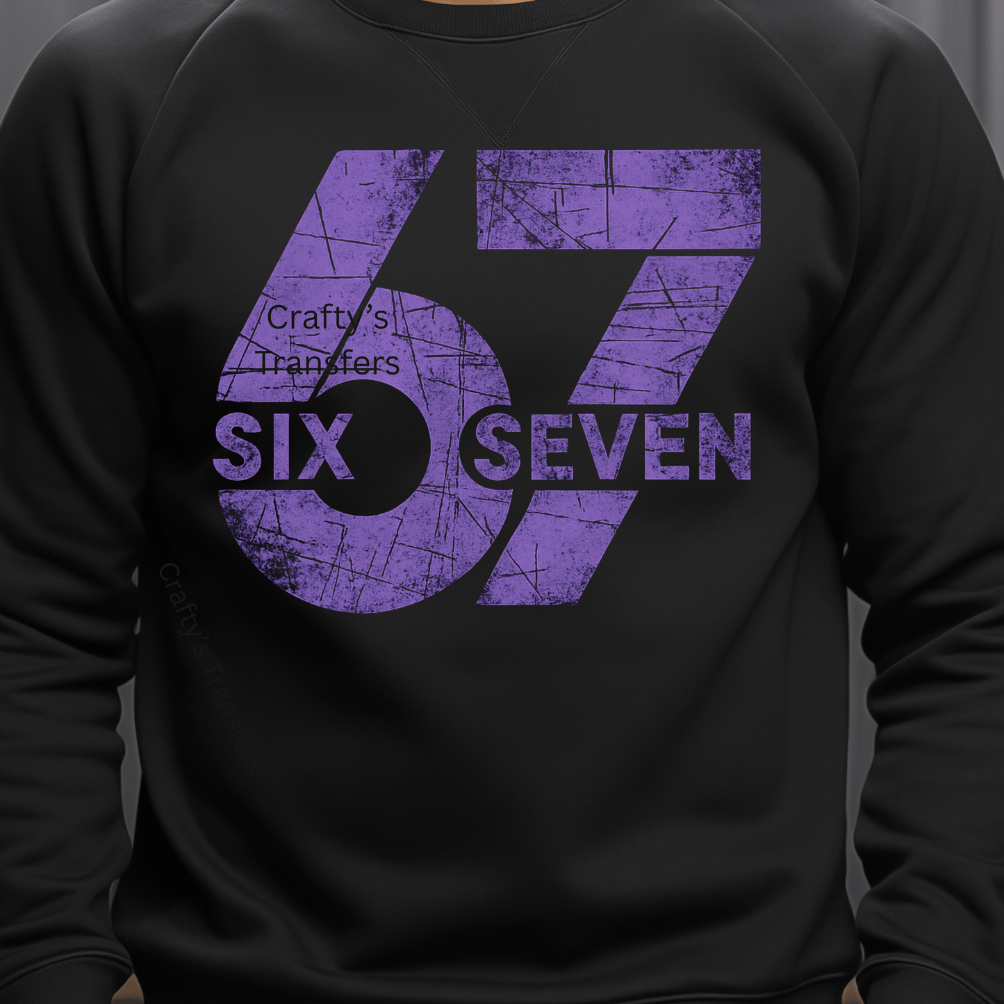 Six Seven Distressed 67 | Blue, Green, Pink, Purple Options