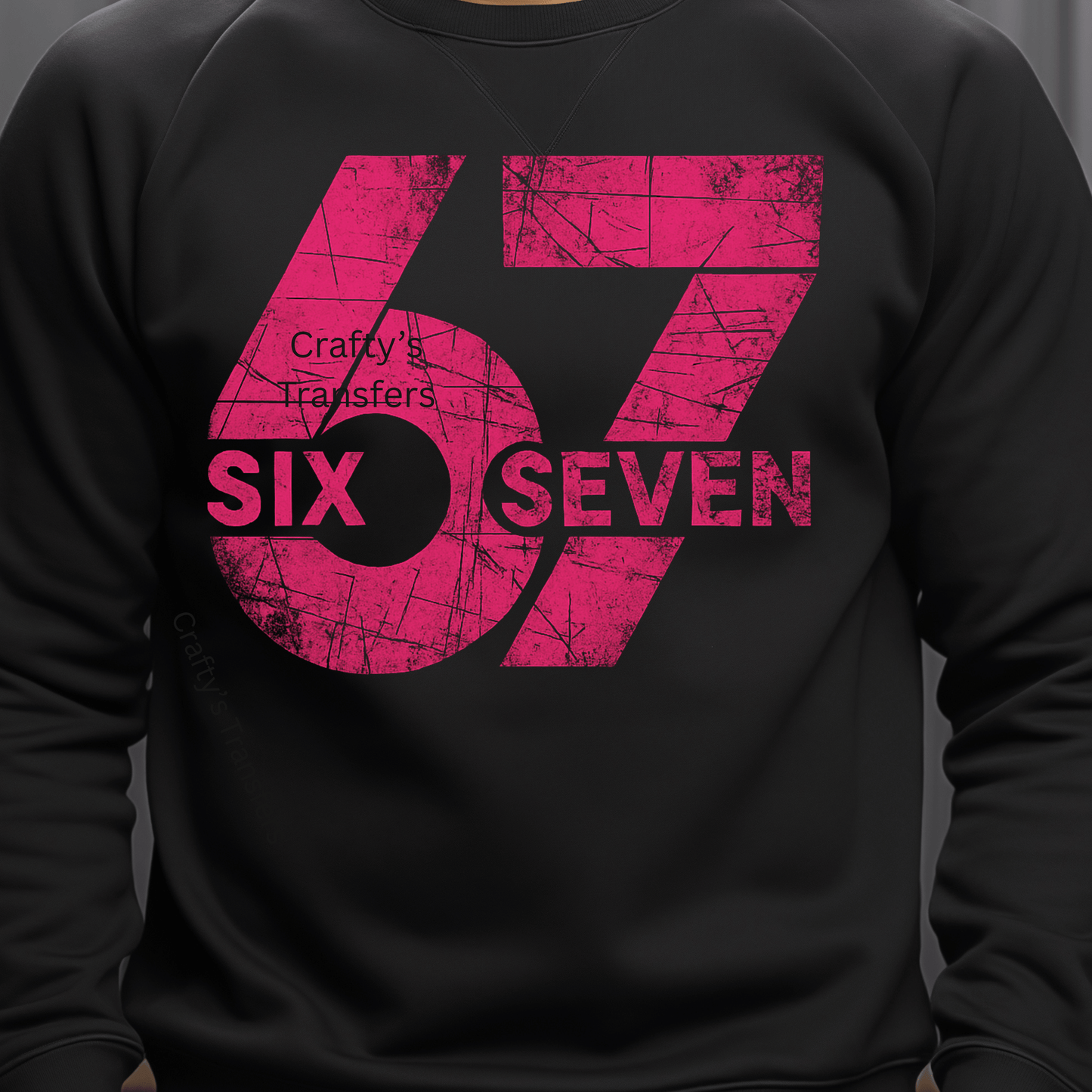 Six Seven Distressed 67 | Blue, Green, Pink, Purple Options