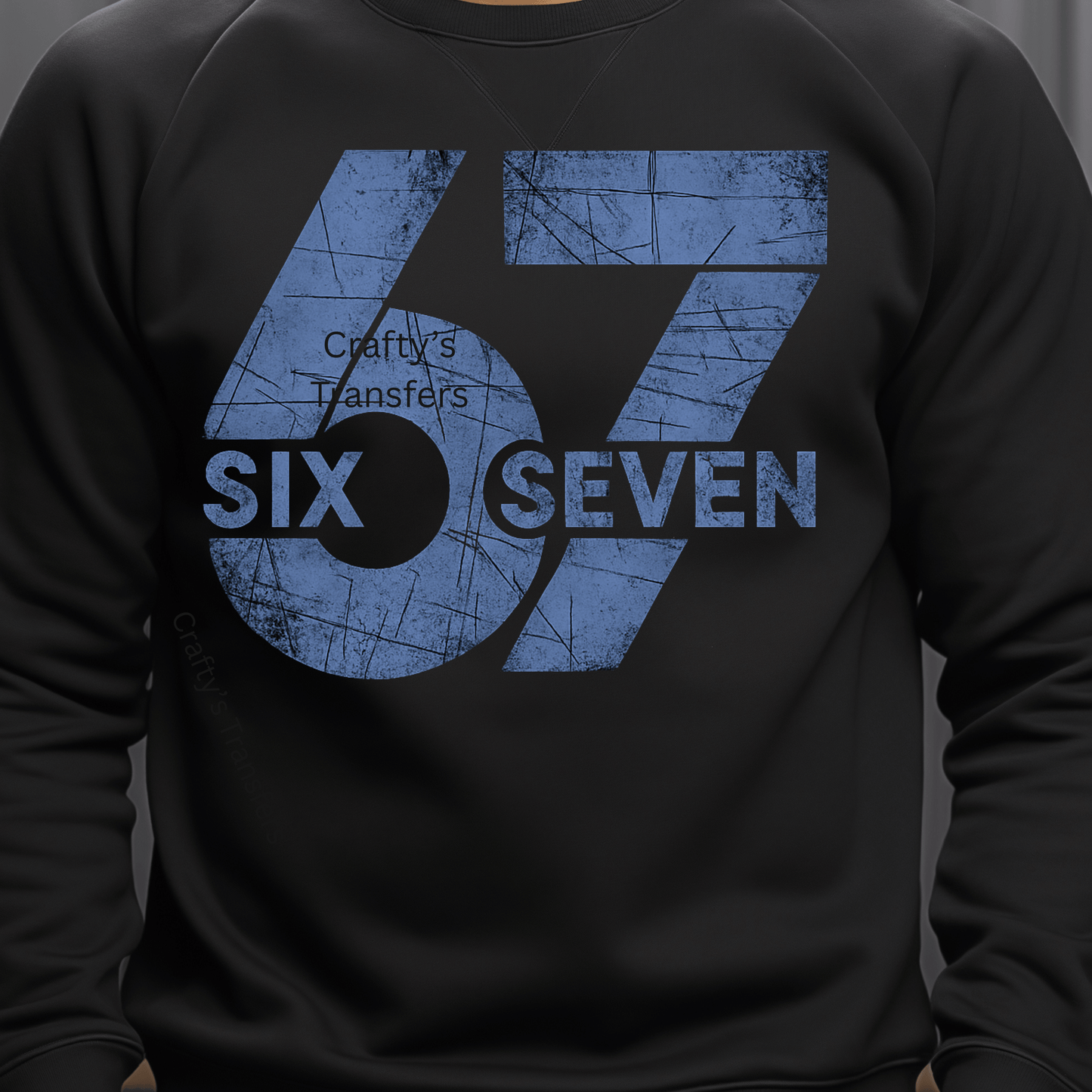 Six Seven Distressed 67 | Blue, Green, Pink, Purple Options