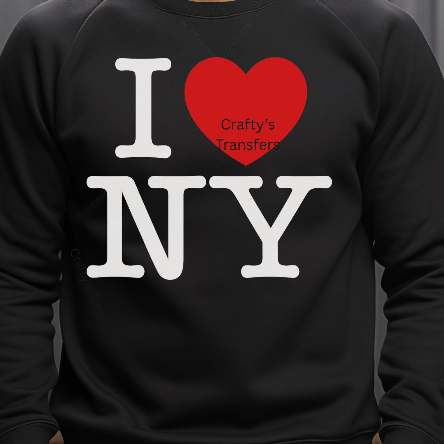 I Love NY Style DTF Transfer – Classic Heart Design | Ready to Press Shirt Transfer