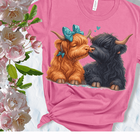 Kissing Highland Cows - Valentine