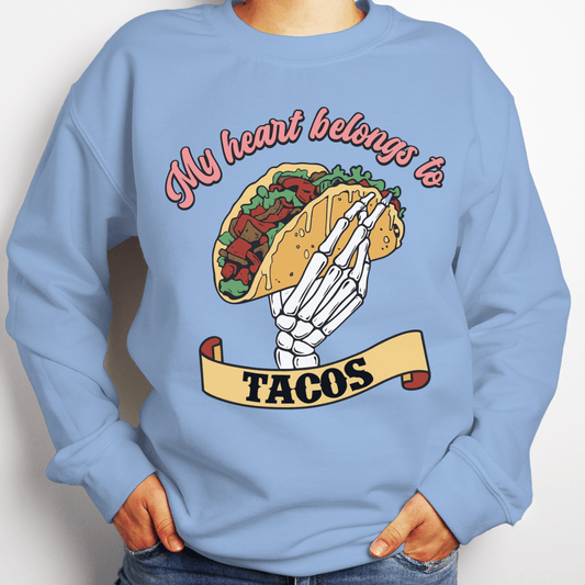 My Heart Belongs to Tacos - Valentine Shirt DTF