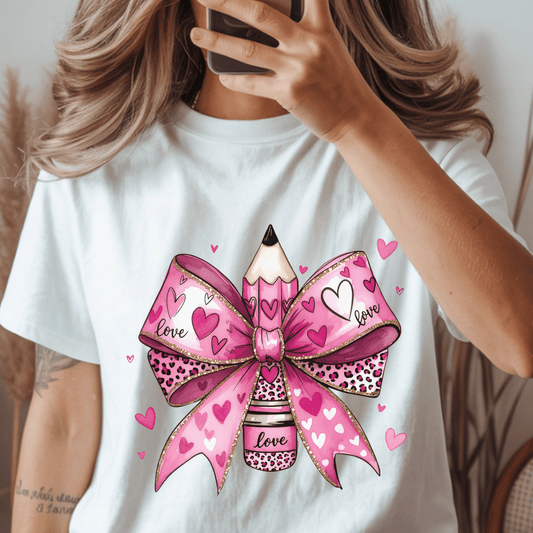 Teacher Valentine Pencil Bow