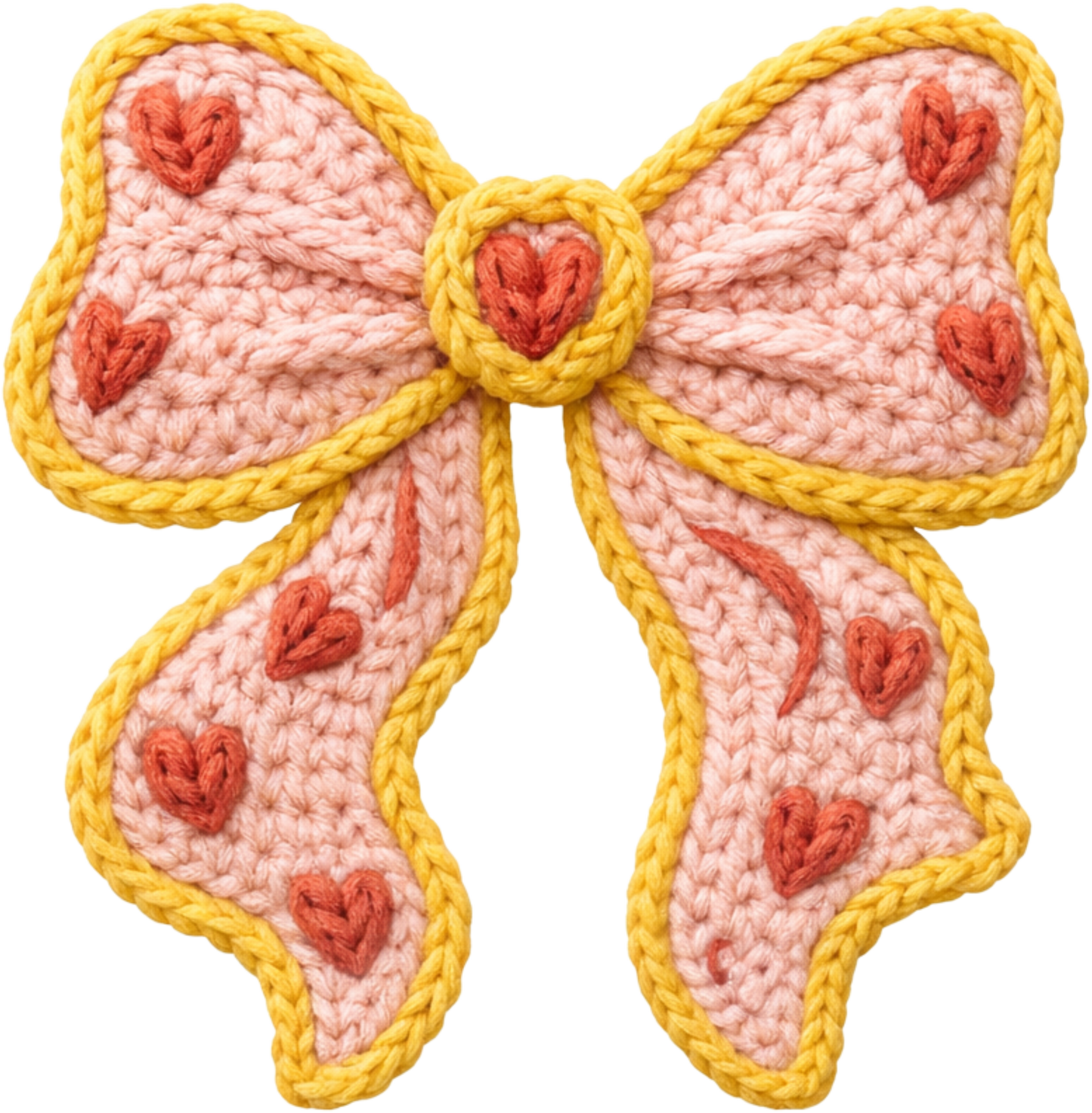 XOXO Faux Yarn Bow DTF Transfer | Coquette Valentine Heat Transfer | Chunky Knit Love Shirt Design