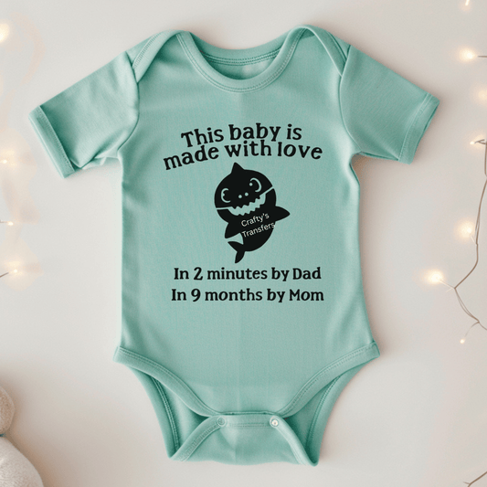 Baby Love DTF Transfer | Minimalist Mama Heat Press Design | Soft Modern Apparel Graphic