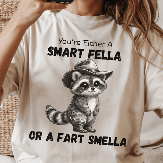 Cute Cowboy Raccoon DTF Transfer | Western Raccoon Heat Press Design for Shirts & Hats