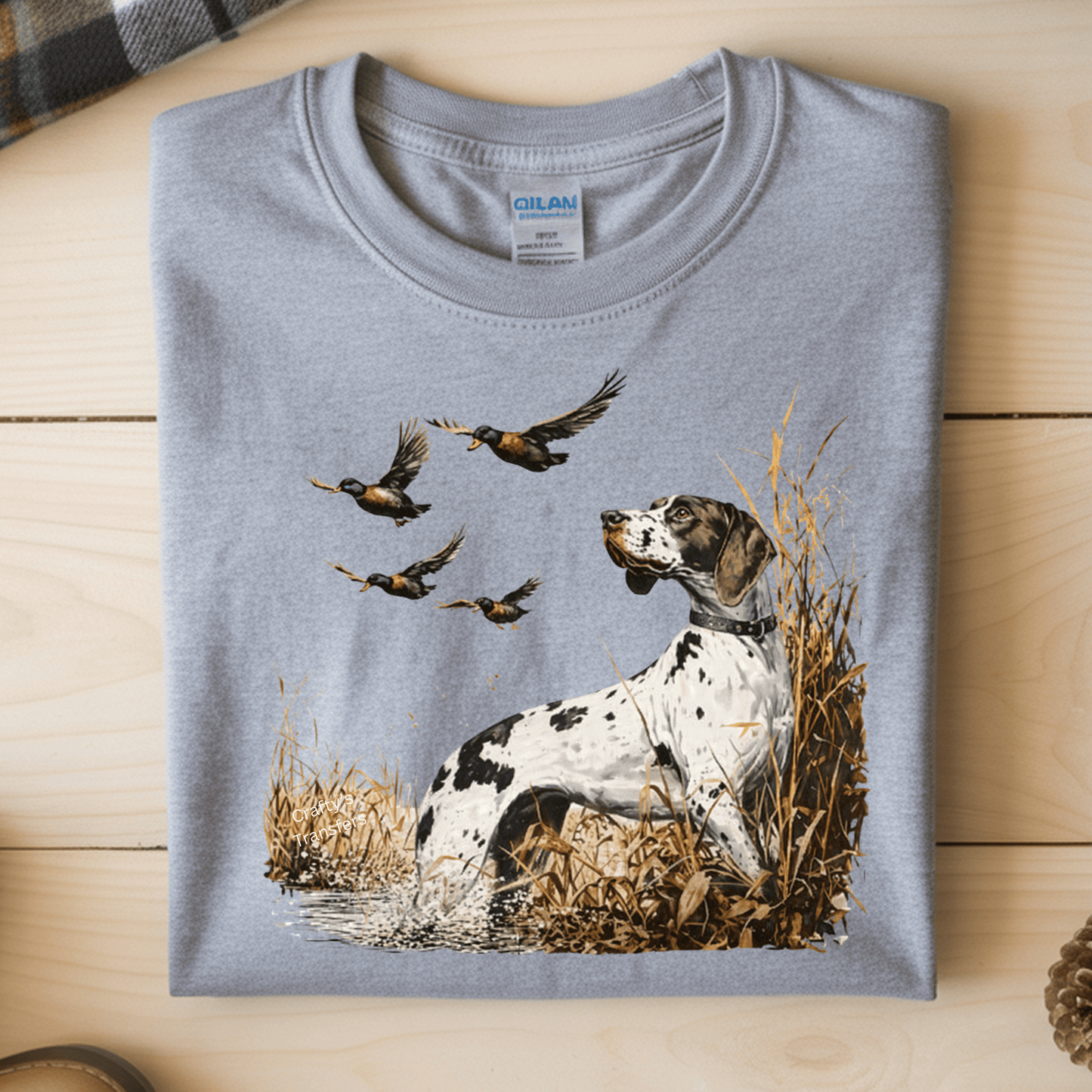 Bird Dog Hunting DTF Shirt Transfer | Upland Pointer Duck Hunting Outdoor Design