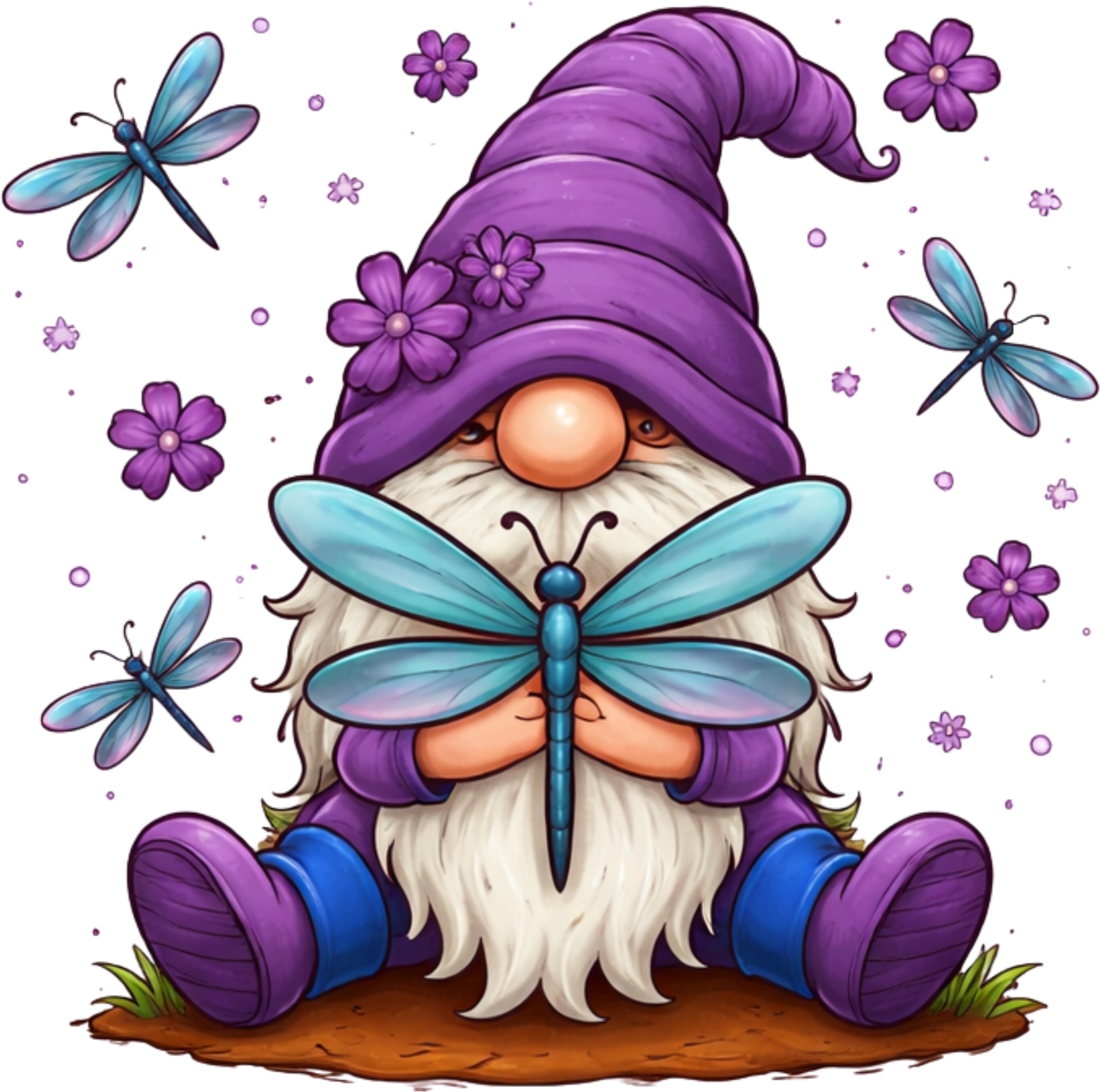 I Believe There Are Angels Among Us DTF Shirt Transfer | Whimsical Gnome Angel Design