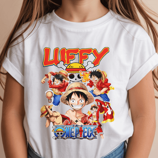 Luffy Anime DTF Transfer | Pirate Anime Shirt Design | Manga Style Heat Transfer for T-Shirts