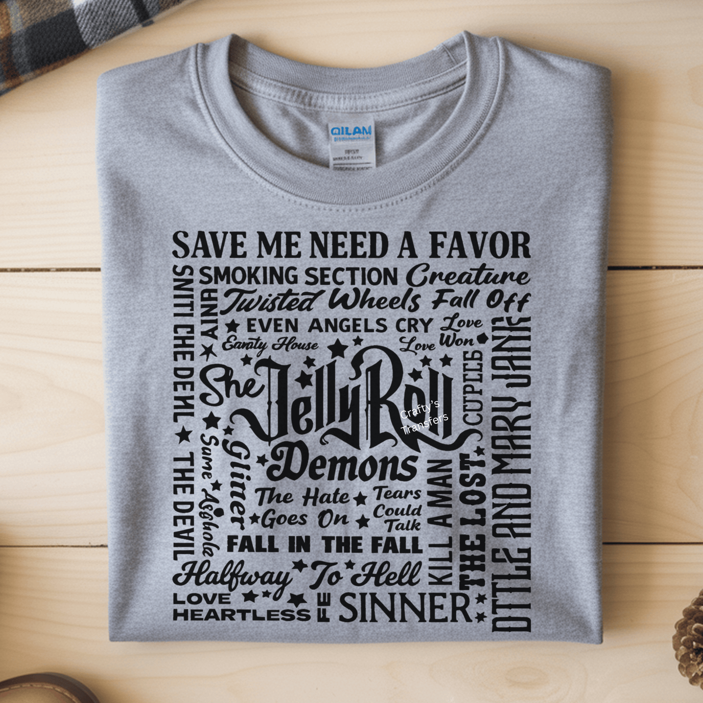 Country Song Collage DTF Transfer | Southern Music Inspired Shirt Design | Music Lover Heat Transfer