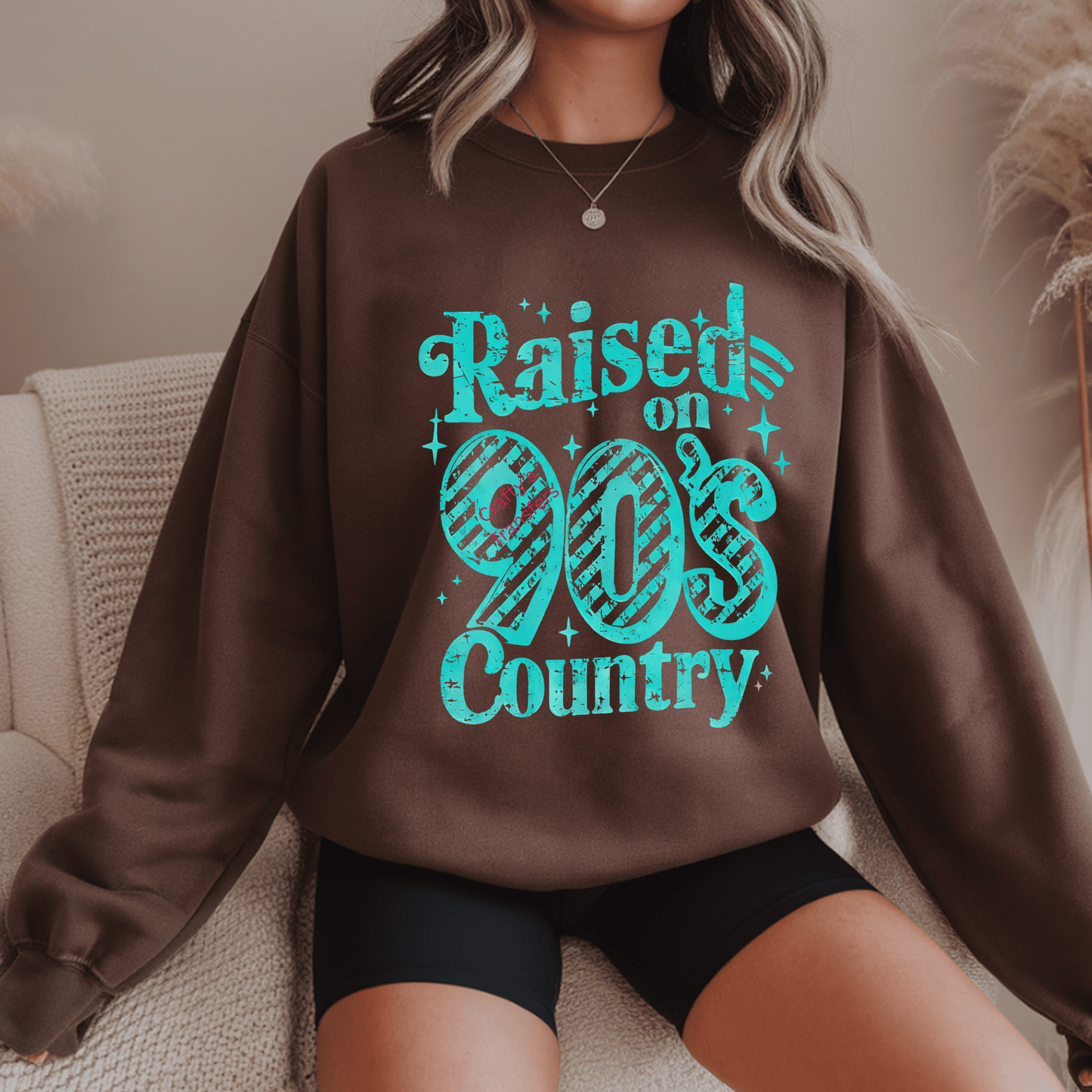 Raised on 90s Country DTF Transfer | Retro Country Music Shirt Heat Transfer | Western Vintage Tee Design