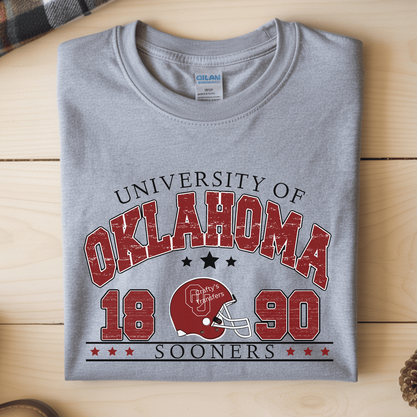 Oklahoma Sooners Vintage DTF Shirt Transfer | Retro Football Helmet Game Day Heat Transfer