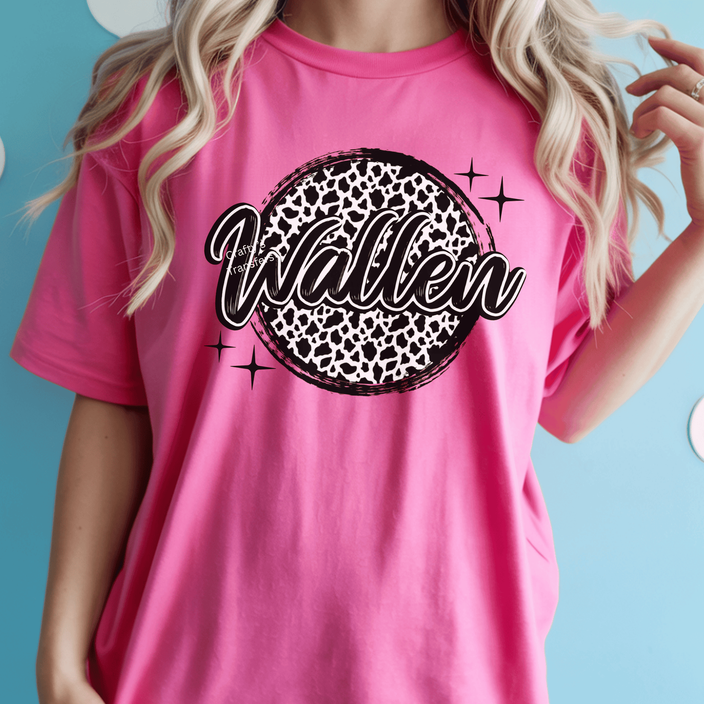 Wallen Cow Print DTF Shirt Transfer | Black & White Western Boutique Heat Press Design