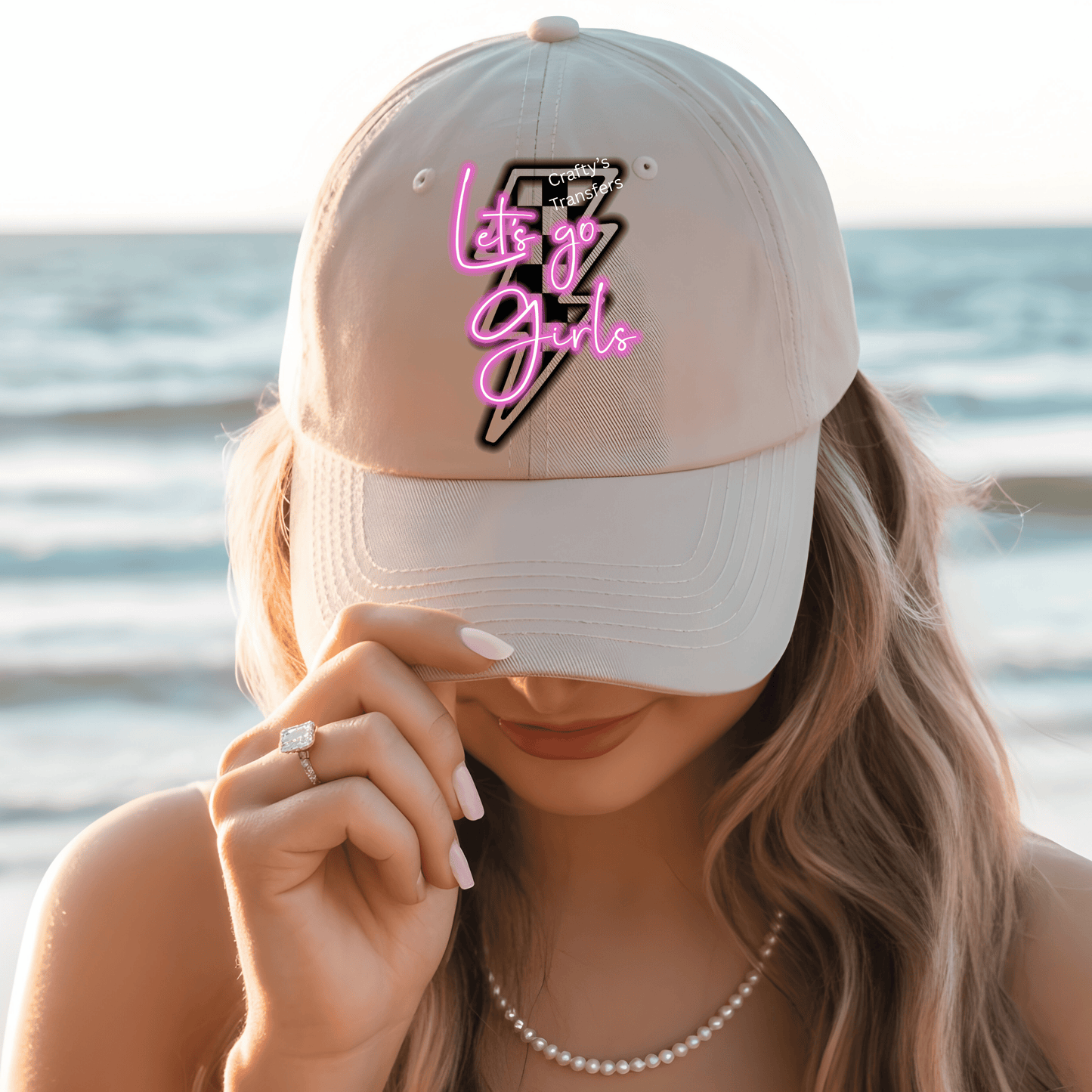 Let’s Go Girls DTF Transfer | Neon Pink Cowgirl Shirt Transfer | Western Country Heat Transfer Design