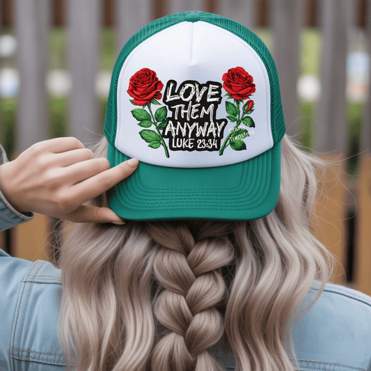Love Them Anyway DTF Shirt Transfer – Luke 23:34 Christian Floral Heat Transfer | Ready to Press