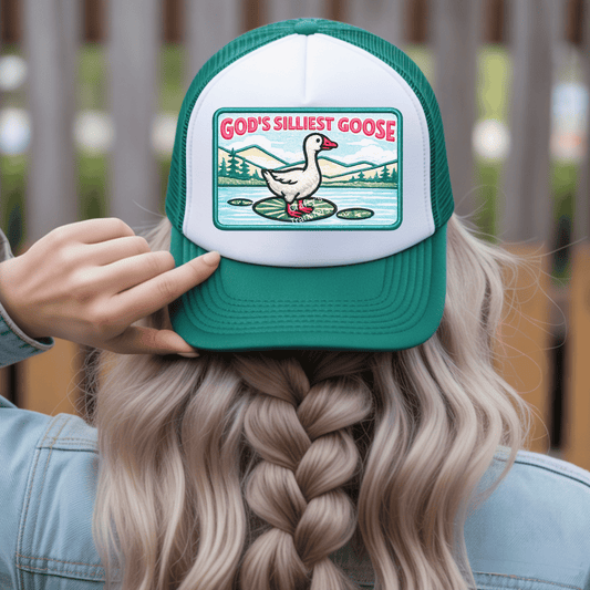 God’s Silliest Goose DTF Trucker Hat Transfer | Funny Faith Goose Hat Patch
