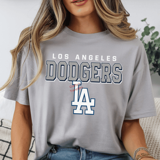 Los Angeles Baseball DTF Transfer – LA Blue Sports Shirt Transfer – Unofficial Fan Heat Press Design