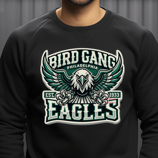 Bird Gang Philadelphia Eagles DTF Transfer | Philly Football Eagle Heat Transfer | Ready to Press DTF Design