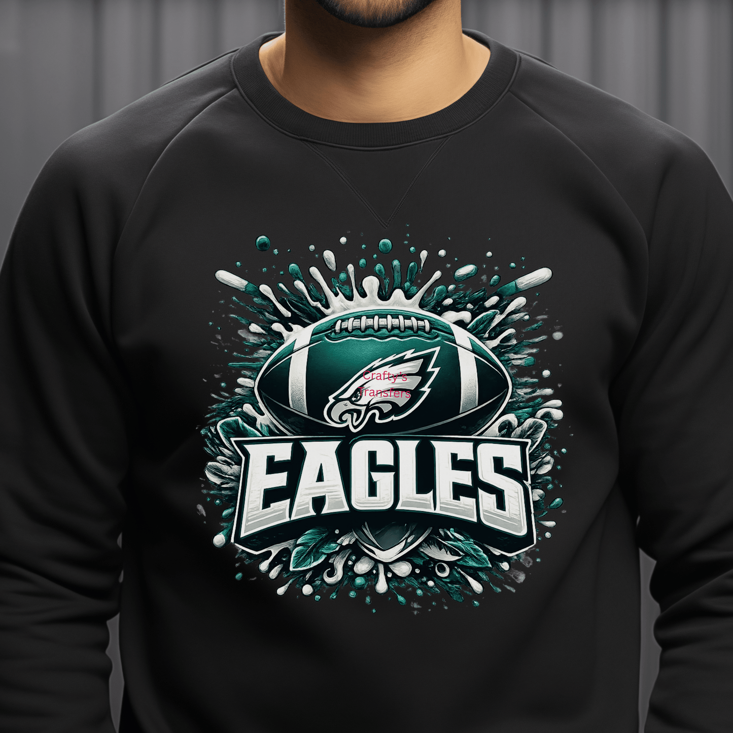 Philadelphia Eagles Football Splash DTF Transfer | Philly Football Heat Transfer | Ready to Press DTF Design