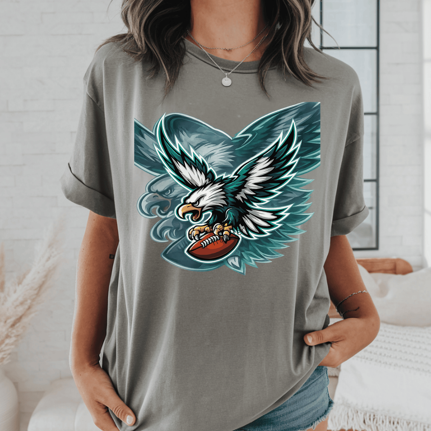Philadelphia Eagles Flying Eagle Football DTF Transfer | Philly Football Heat Transfer | Ready to Press DTF Design