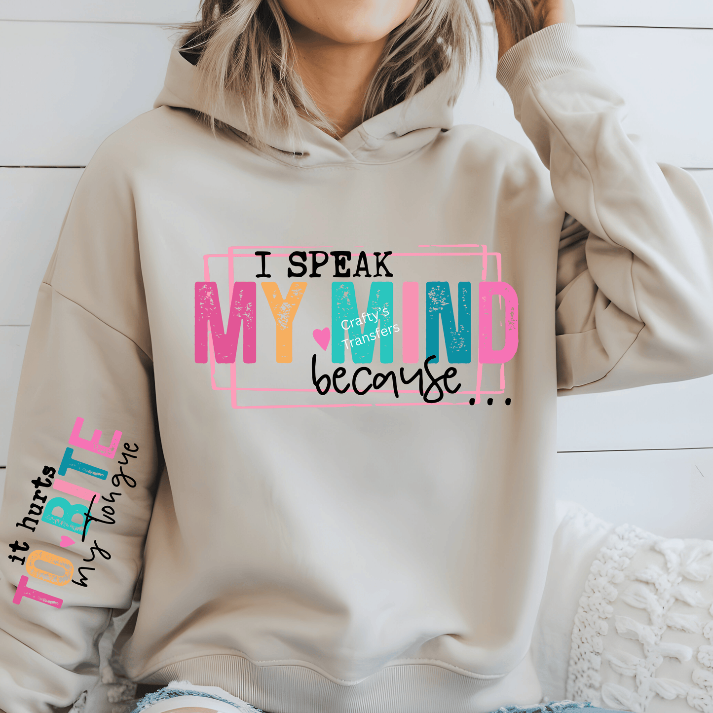 I Speak My Mind DTF Transfer | Teacher Shirt Design | Funny Mental Health Quote Heat Press Transfer