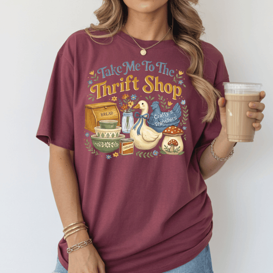 Take Me to the Thrift Shop DTF Transfer | Cottagecore Goose Kitchen Decor
