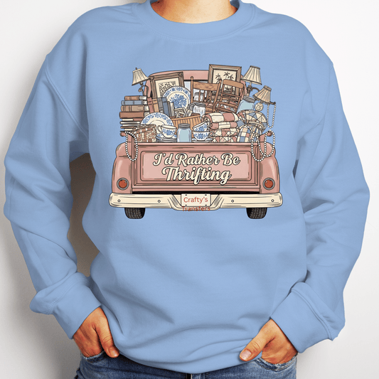 I’d Rather Be Thrifting DTF Transfer | Vintage Thrift Truck Cottagecore