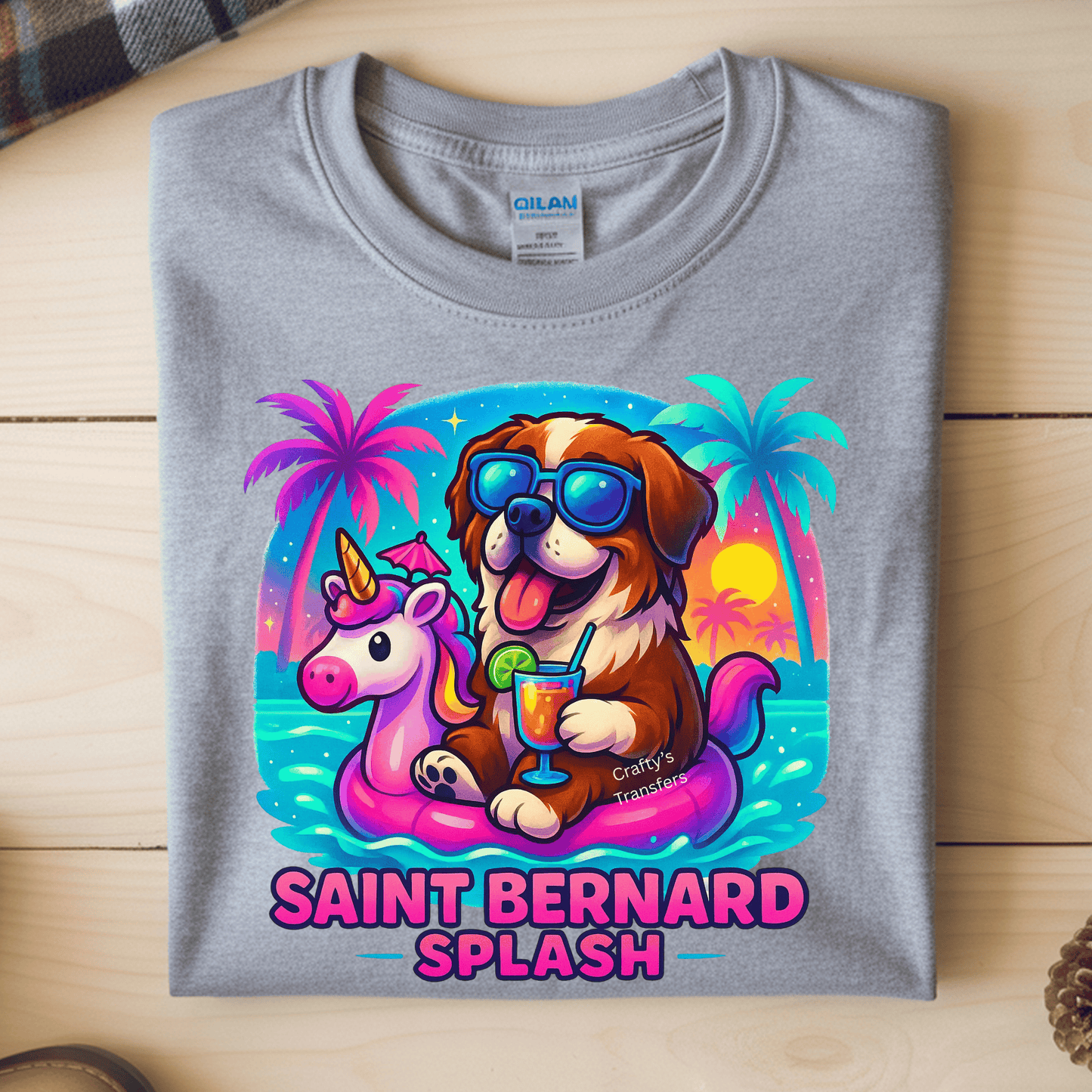 St Bernard DTF Transfer | Funny Summer St Bernard Graphic