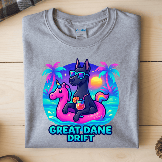 Great Dane DTF Transfer | Funny Summer Great Dane Graphic