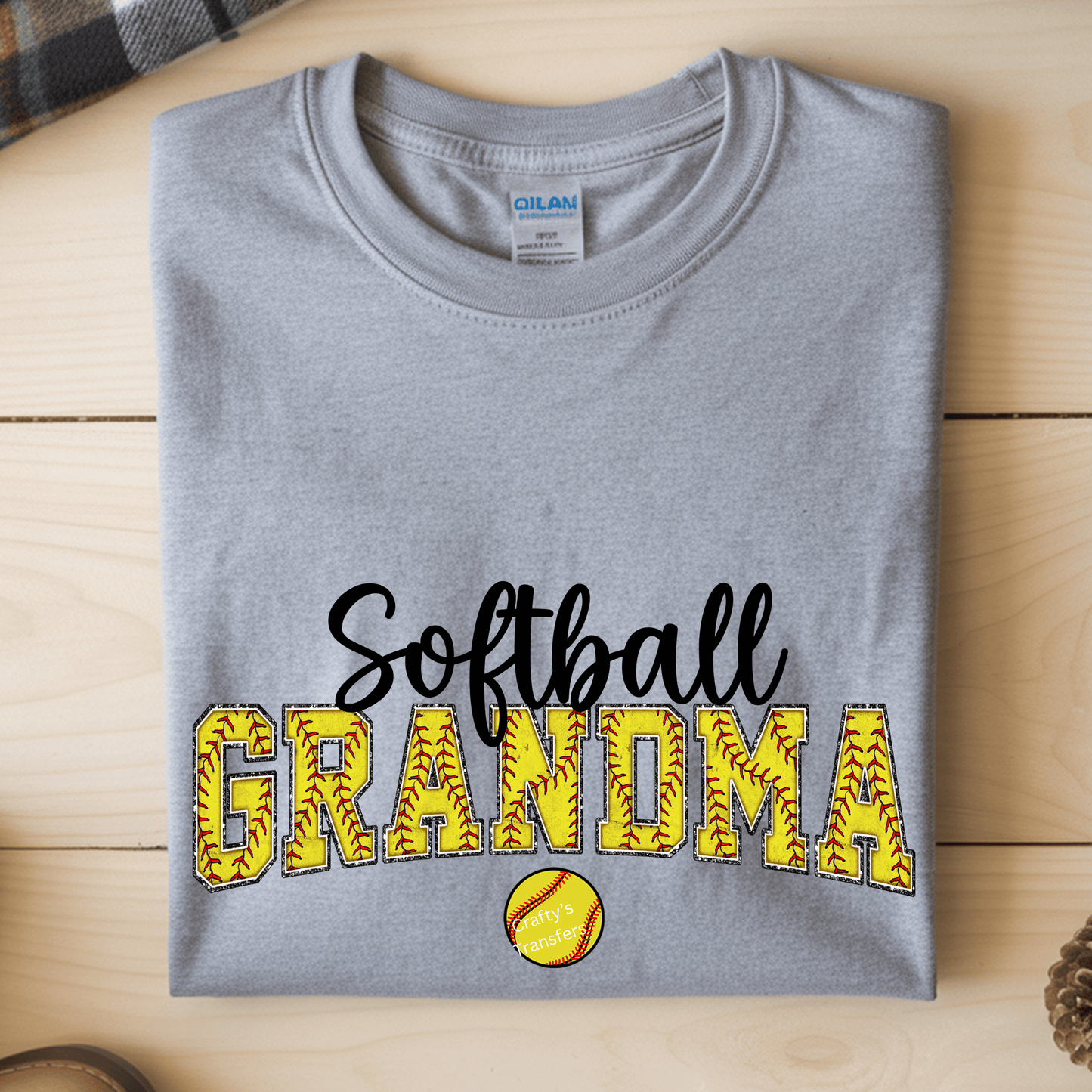 Softball MOM DTF Transfer – Personalized Softball Mama Shirt Design – Custom Name Grandma Nana Gigi Ready to Press Heat Transfer