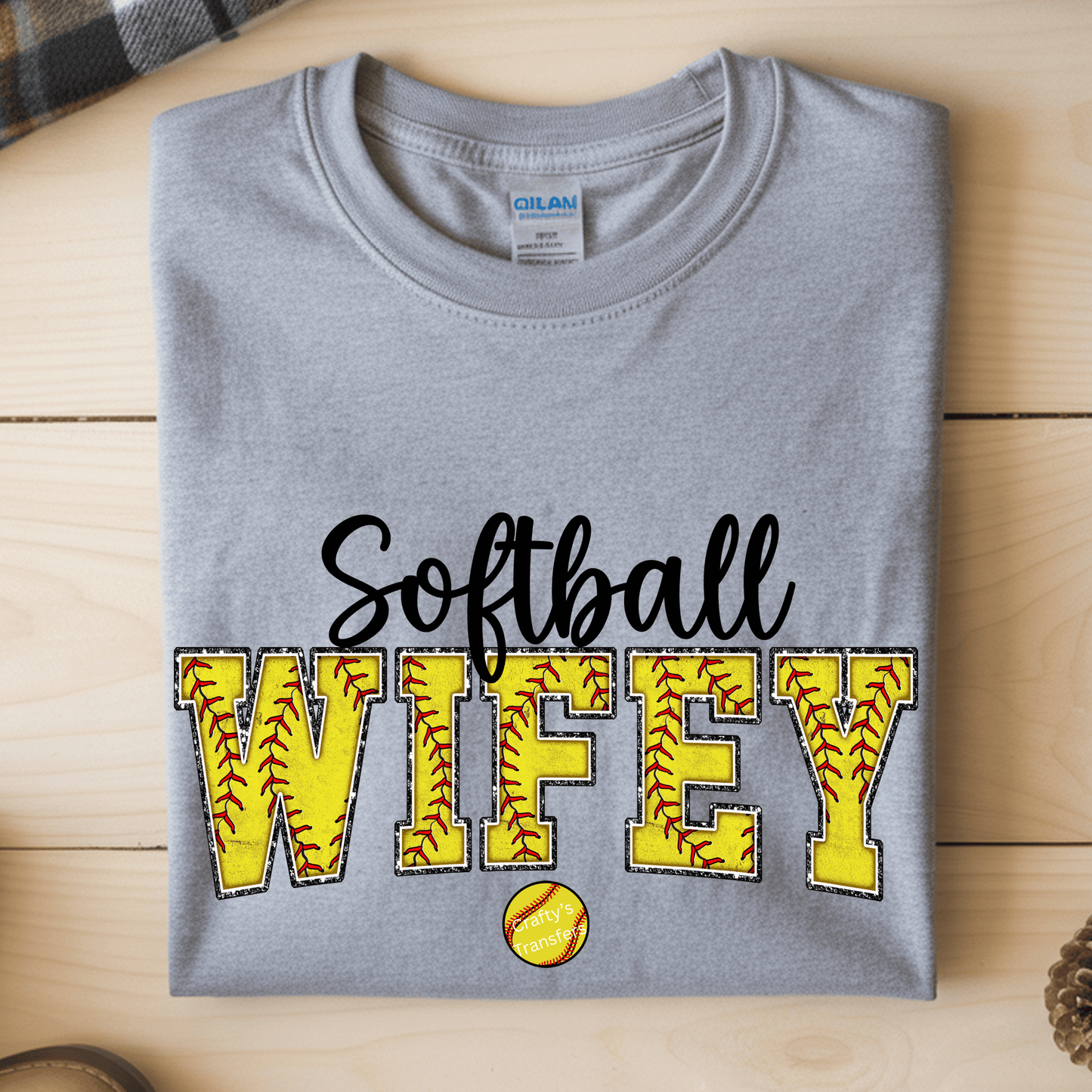 Softball MOM DTF Transfer – Personalized Softball Mama Shirt Design – Custom Name Grandma Nana Gigi Ready to Press Heat Transfer