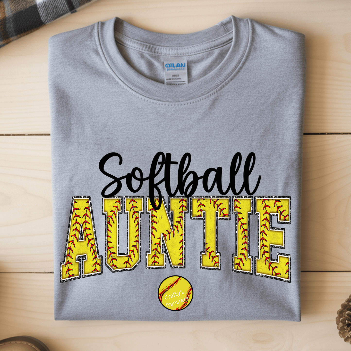 Softball MOM DTF Transfer – Personalized Softball Mama Shirt Design – Custom Name Grandma Nana Gigi Ready to Press Heat Transfer