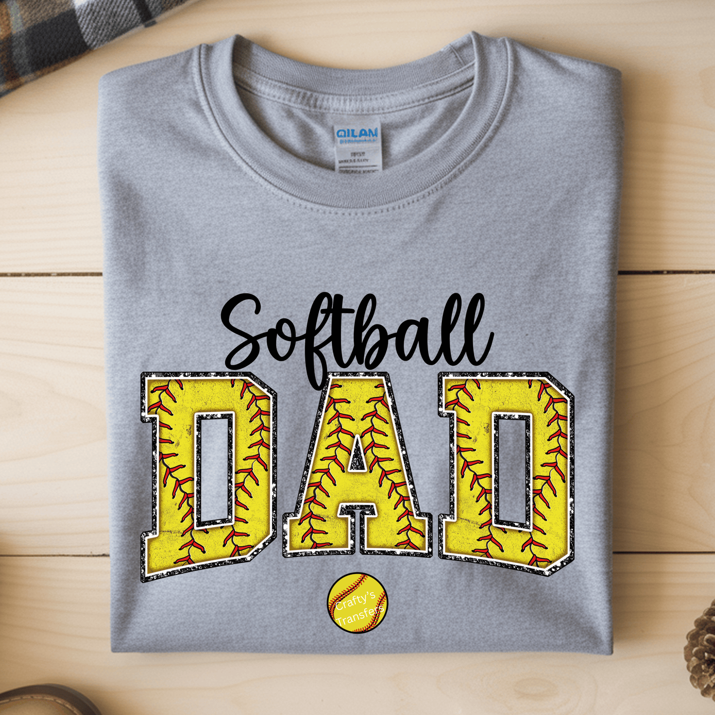 Softball MOM DTF Transfer – Personalized Softball Mama Shirt Design – Custom Name Grandma Nana Gigi Ready to Press Heat Transfer